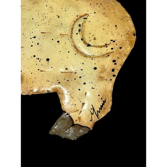 Pig Hook Metal Wall Décor Towel Coat Hanger Rustic Farmhouse Country Signed Art - Picture 2 of 4